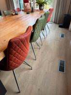 Eetkamerstoelen beschadigd voor de creativeling., Huis en Inrichting, Stoelen, Ophalen, Gebruikt, Leer, Modern