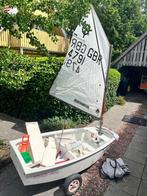 Eenpersoons jeugdzeilboot  - Optimist, Watersport en Boten, Open zeilboten, Ophalen, Geen motor, Gebruikt, Optimist