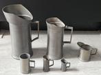 Antieke Tinnen Maatbekers - Set van 6, Ophalen