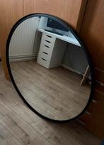 Grote ronde spiegel 100cm zwart metaal, Huis en Inrichting, Woonaccessoires | Spiegels, Ophalen, Zo goed als nieuw, Rond, 100 tot 150 cm