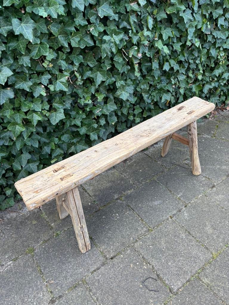 Oud houten bankje 120 cm, Ophalen