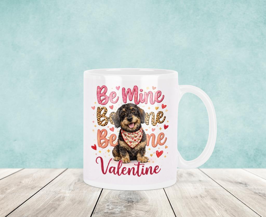 Teckel Be Mine Mok - Valentijnsdag, Verzenden, Keramiek, Nieuw, Overige stijlen