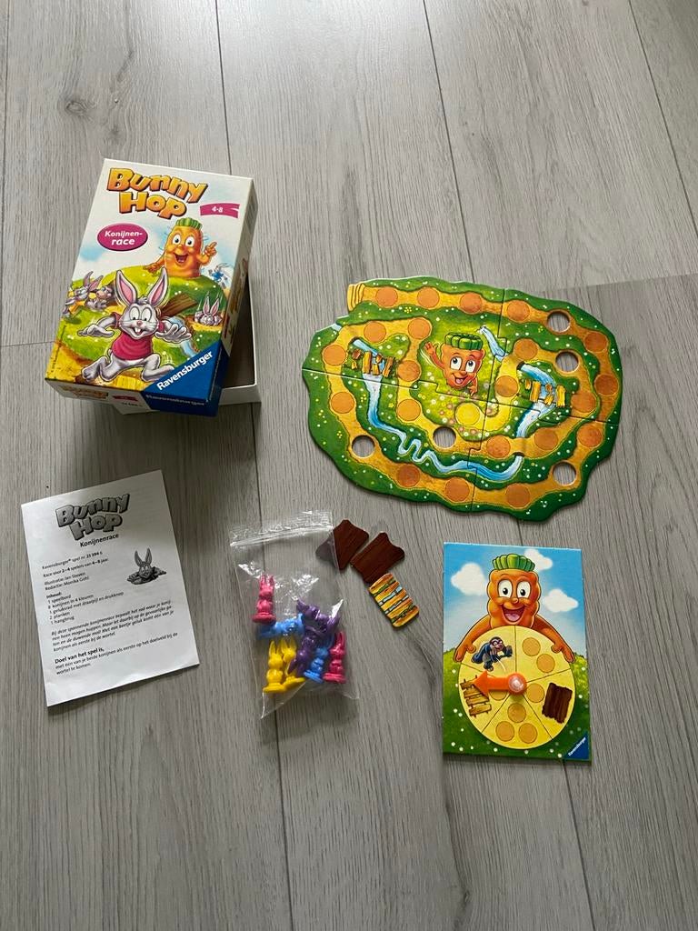 Bunny Hop Konijnenrace Ravensburger, Drie of vier spelers, Ophalen of Verzenden, Gebruikt