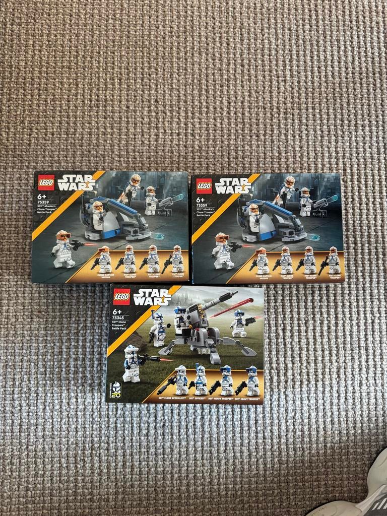 Lego Star Wars Battle Packs (3 stuks), Inclusief minifiguren, Star Wars, Lego, Nieuw