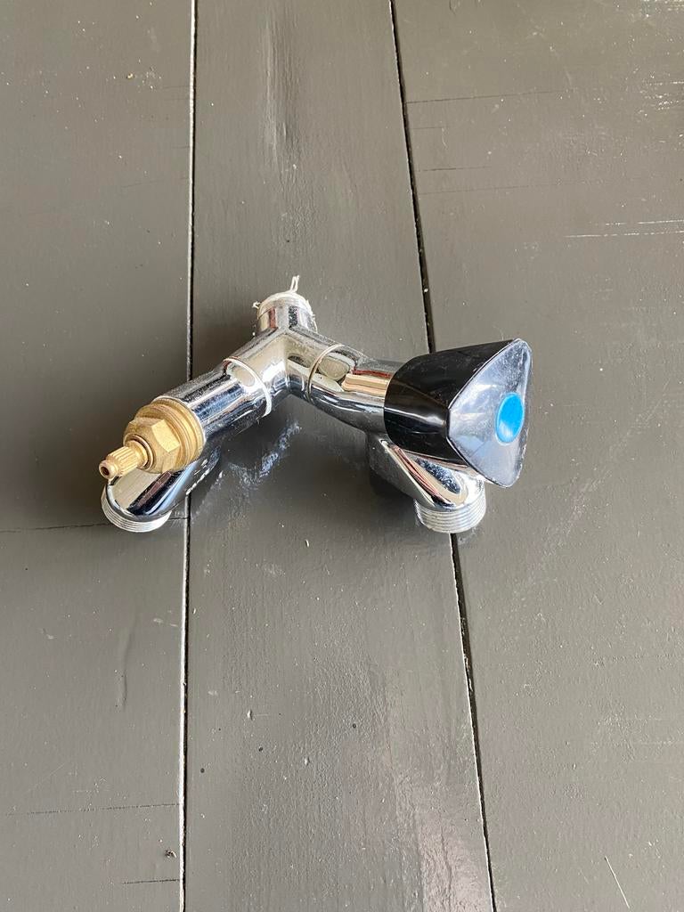 Dubbele kraan en enkele kraan, Ophalen of Verzenden, Gebruikt, Chroom, Kraan