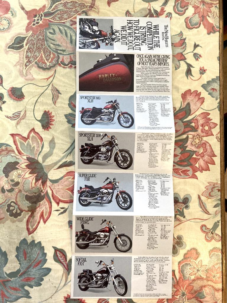 harley davidson brochure, Motoren, Handleidingen en Instructieboekjes, Ophalen of Verzenden, Harley-Davidson of Buell