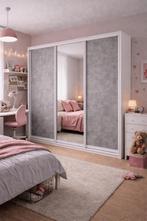 KLEDINGKAST MET TRANSPORT EN MONTAGE, Met deur(en), Nieuw, 200 cm of meer, Glas