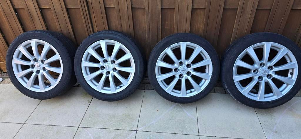 Originele Lexus IS250 / IS350 velgen 17 inch met zomerbanden, Auto-onderdelen, Banden en Velgen, Ophalen, Gebruikt, Banden en Velgen