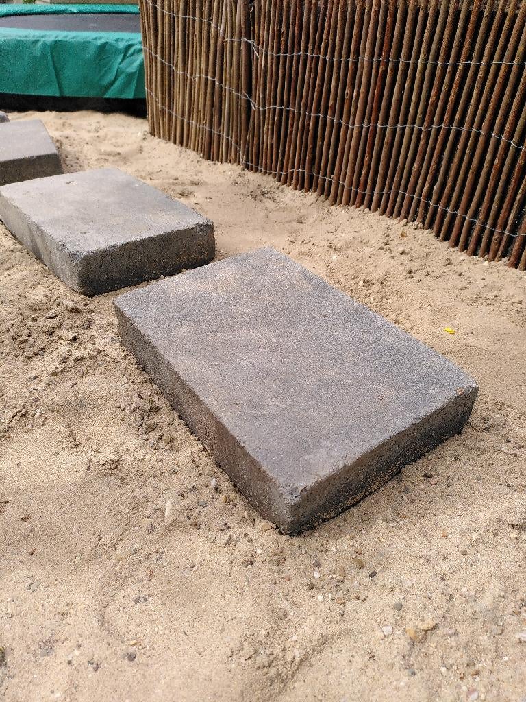 Grijze tegels voor in de tuin/pad 5,5 m2, Tuin en Terras, Tegels en Klinkers, Ophalen, Gebruikt, 5 tot 10 m², Beton