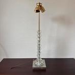 Vintage Designer Tafellamp, Kristal Messing Opknapper, Ophalen, Gebruikt, Glas, 50 tot 75 cm