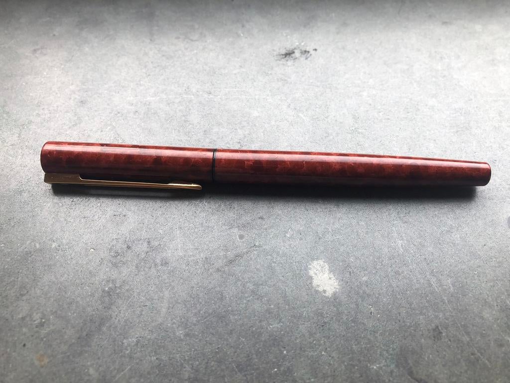 Vintage Waterman vulpen -  roodbruin gemarmerd patroon, Verzamelen, Pennenverzamelingen, Ophalen of Verzenden, Gebruikt, Vulpen