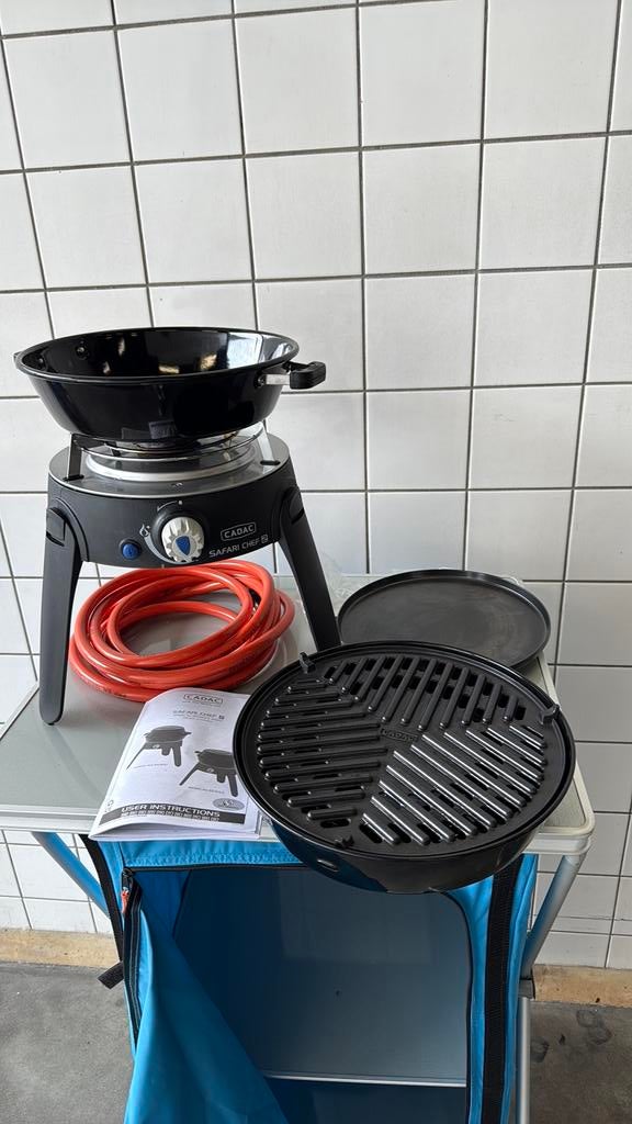 Cadac Safari chef 2 camping barbecue compleet, Ophalen of Verzenden, Zo goed als nieuw
