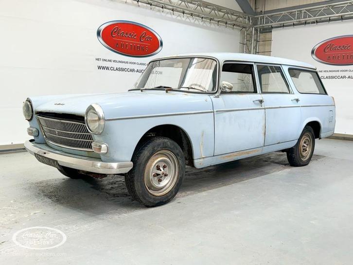 Peugeot 404   - ONLINE AUCTION, Auto's, Oldtimers, Bedrijf, Peugeot, Benzine, Handgeschakeld, Blauw