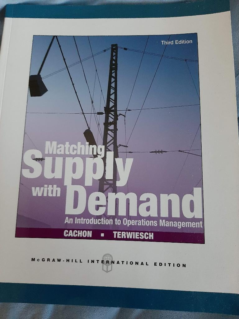 Matching Supply with Demand - Cachon & Terwiesch, Nieuw, Ophalen of Verzenden, WO, Cachon & Terwiesch