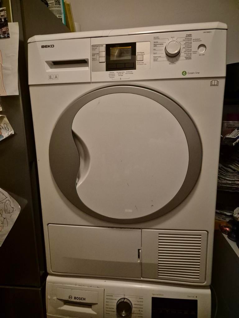 Beko wasdroger, Witgoed en Apparatuur, Wasdrogers, Ophalen, Gebruikt, 8 tot 10 kg, Voorlader