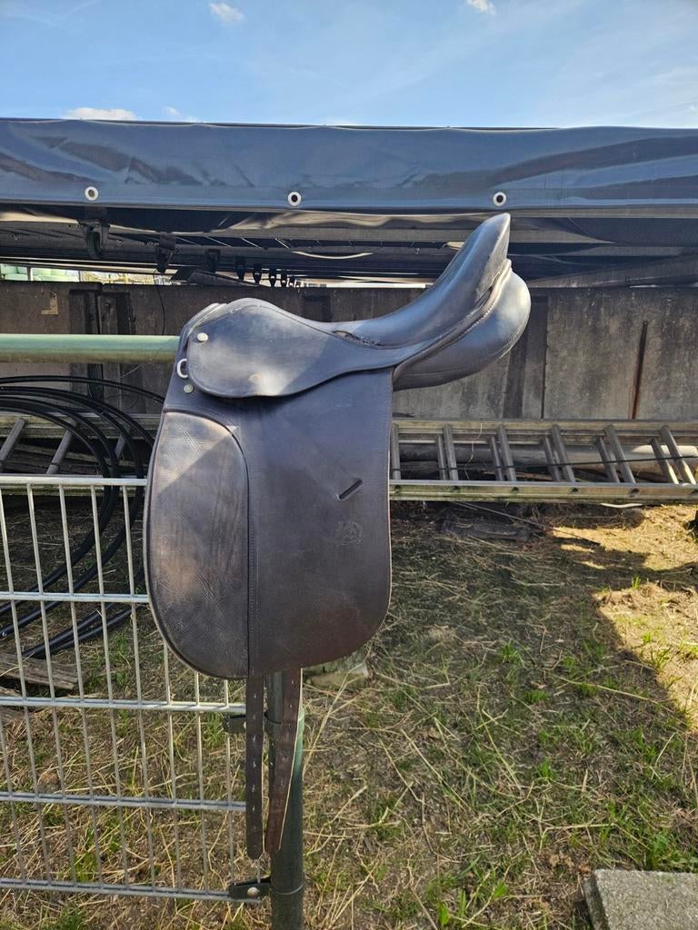 Zwart Daaleman Dressuurzadel 17.5 inch, Dieren en Toebehoren, Paarden en Pony's | Overige Paardenspullen, Ophalen, Gebruikt, Dressuur