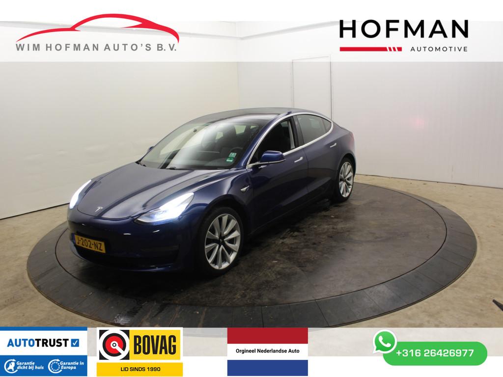 Tesla Model 3 Long Range AWD 75 kWh 351Pk SOH 89% 360Camer, Auto's, Tesla, Zwart, Met garantie (alle), Blauw, 351 pk