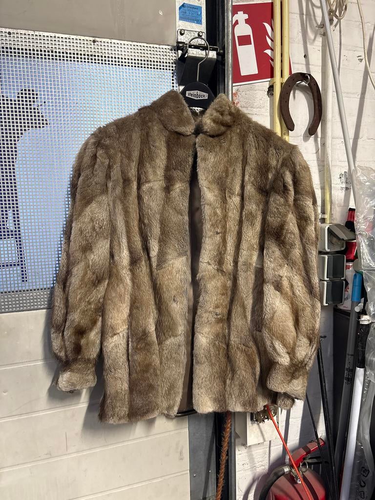 Vintage Steinbock Bontjas - Maat M, Kleding | Dames, Jassen | Zomer, Zo goed als nieuw, Maat 38/40 (M), Bruin, Ophalen of Verzenden
