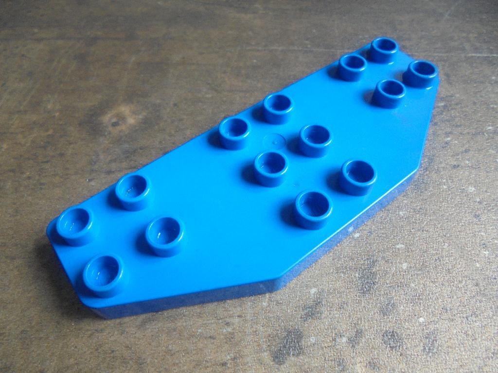 Lego Duplo Plate 8x3 Cut Corners (zie foto's), Ophalen of Verzenden, Gebruikt, Losse stenen, Duplo
