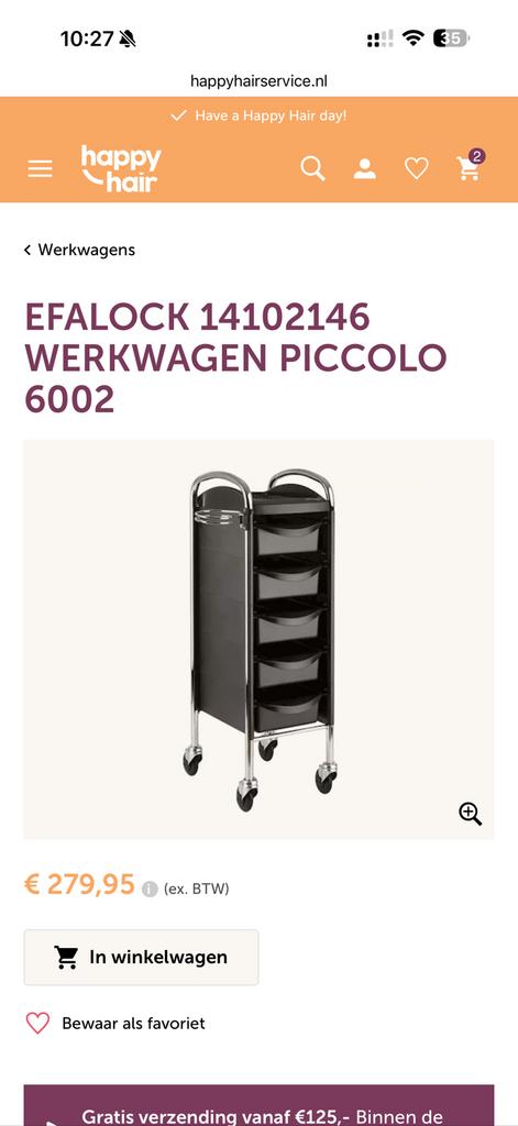 Kapper werkwagen, Ophalen, Gebruikt, 50 tot 100 cm, Minder dan 100 cm