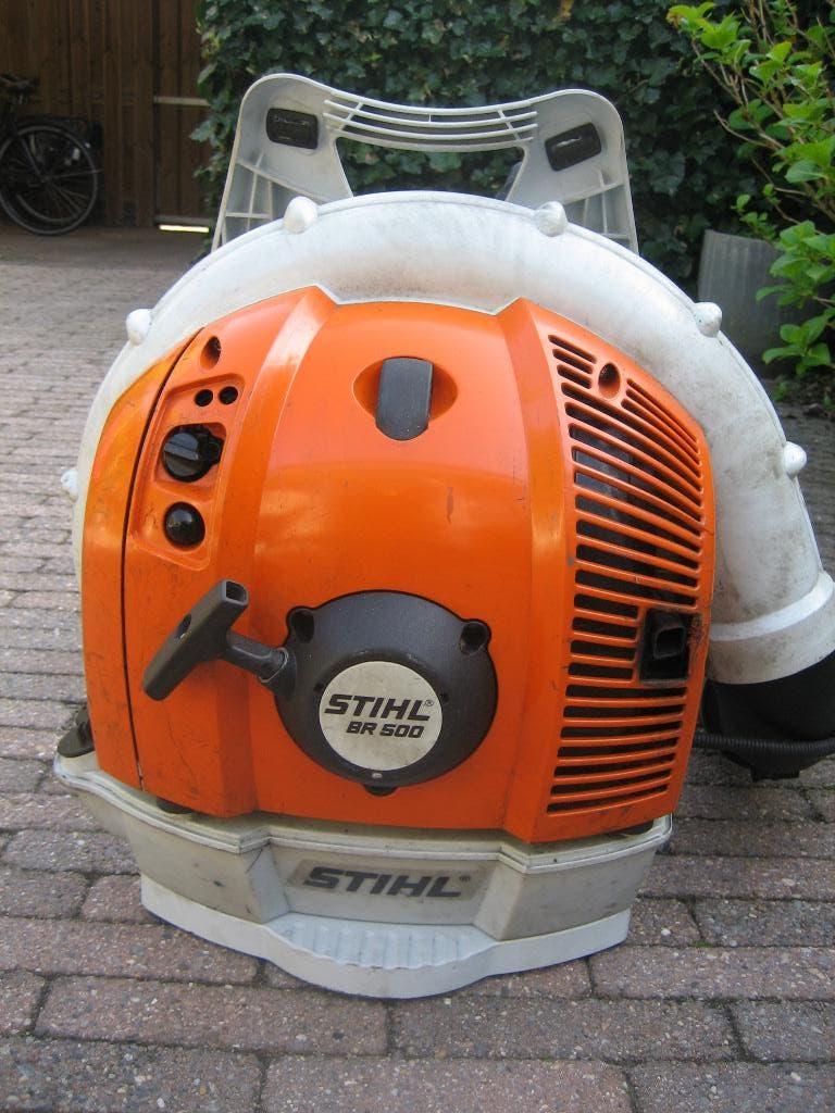 Stihl BR500 Bladblazer Ruggedragen Benzine 4-Mix, Tuin en Terras, Bladblazers, Gebruikt, Ruggedragen, Benzine, Ophalen