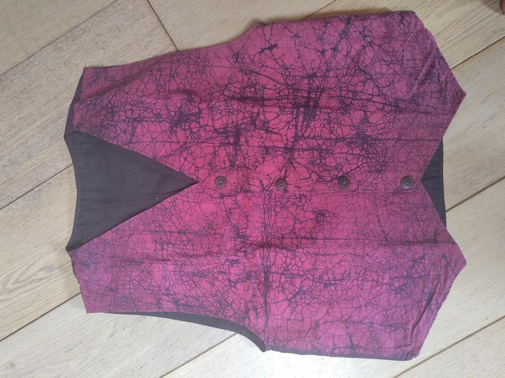 BATIK GILET INDONESIË MAAT MEDIUM/LARGE, Kleding | Heren, Overige Herenkleding, Zo goed als nieuw, Ophalen of Verzenden