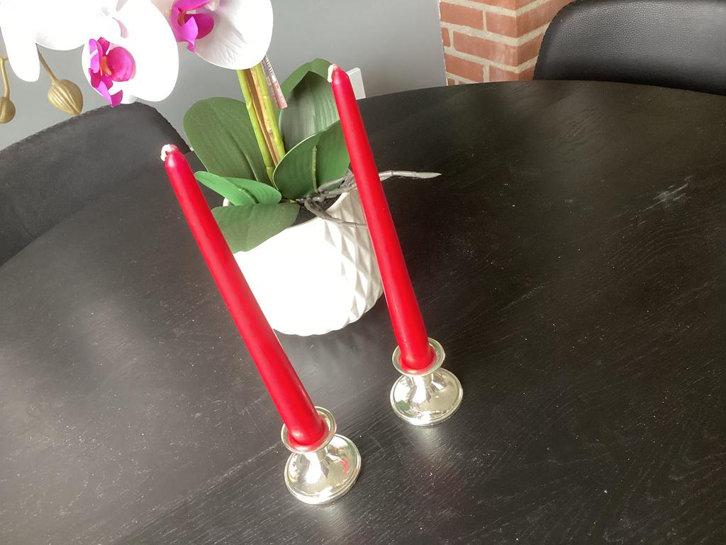 Vintage verzilverde Engelse kandelaars, Antiek en Kunst, Antiek | Kandelaars, Ophalen of Verzenden, Zilver