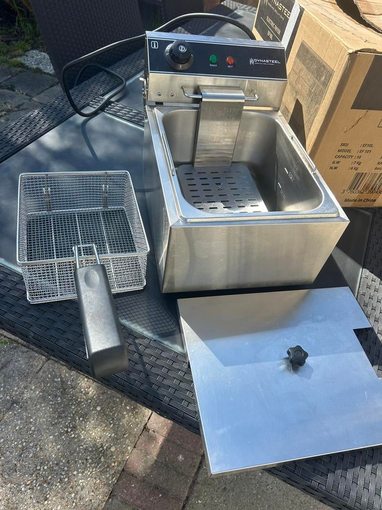Dynasteel elektrische friteuse 10 liter, 4 liter of meer, Ophalen of Verzenden, Nieuw, Uitneembare binnenpan