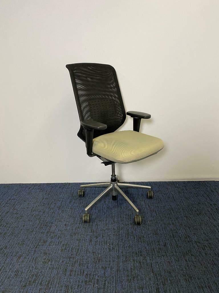 1 x Bureaustoel Vitra Meda Pro, zwart/beige, design, Ophalen, Gebruikt, Beige, Bureaustoel