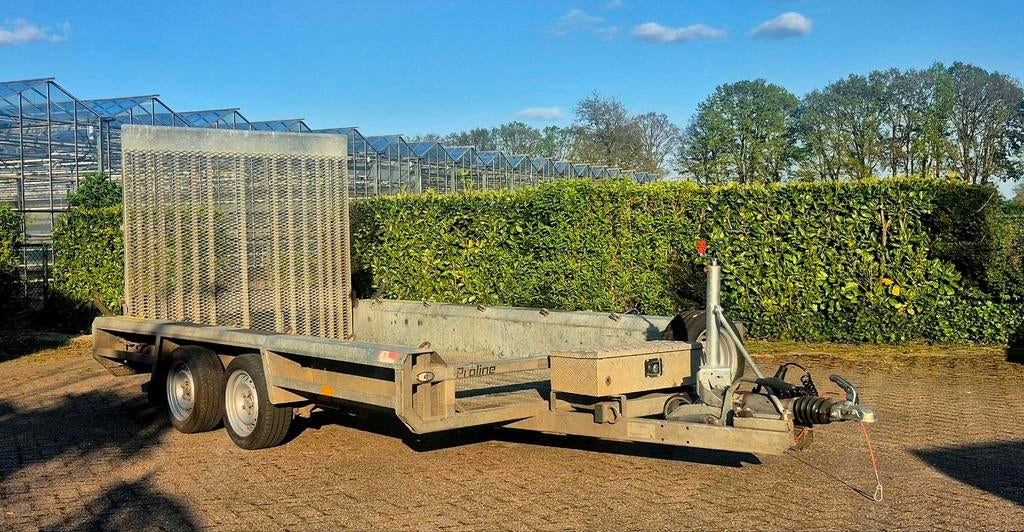 Proline Tandemas Machinetransporter 3500 kg Geremd, Auto diversen, Ophalen, Gebruikt