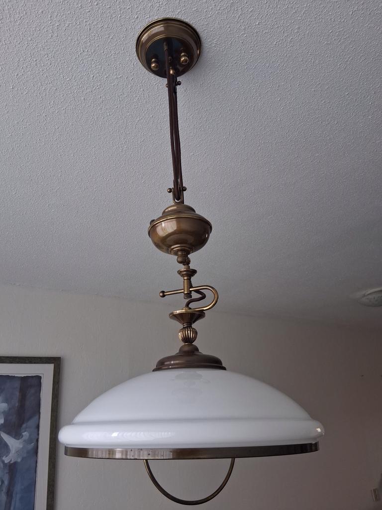 Klassieke hanglamp met contragewicht, Ophalen, Zo goed als nieuw, Minder dan 50 cm