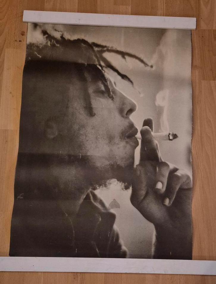 Bob Marley Poster - Iconische Zwart-Wit Afbeelding, Verzamelen, Posters, Gebruikt, Muziek, A1 t/m A3, Rechthoekig Staand, Ophalen of Verzenden