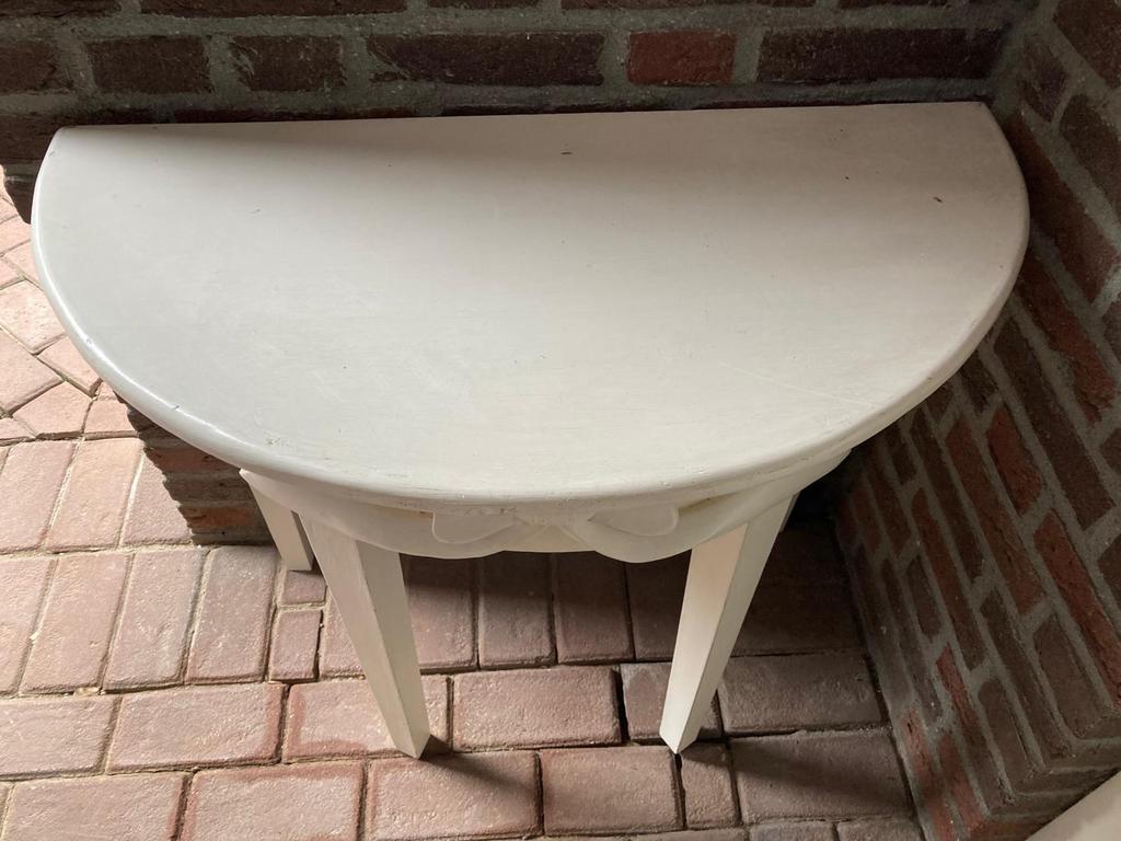 Crèmekleurige sidetable, Ophalen, Gebruikt, 50 tot 100 cm, Overige vormen