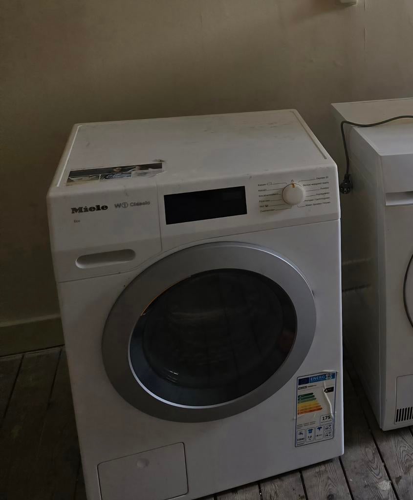 Lezen,Miele,wasmachine,, Witgoed en Apparatuur, Wasdrogers, Condens, 85 tot 90 cm, Ophalen