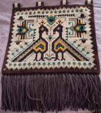 Vintage Wandkleed met Pauwenmotief - Handgemaakt, Ophalen of Verzenden, Gebruikt