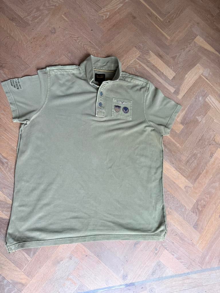 Pme Legend leger groene  heren polo xxl, Ophalen, Zo goed als nieuw, Groen, Shirt