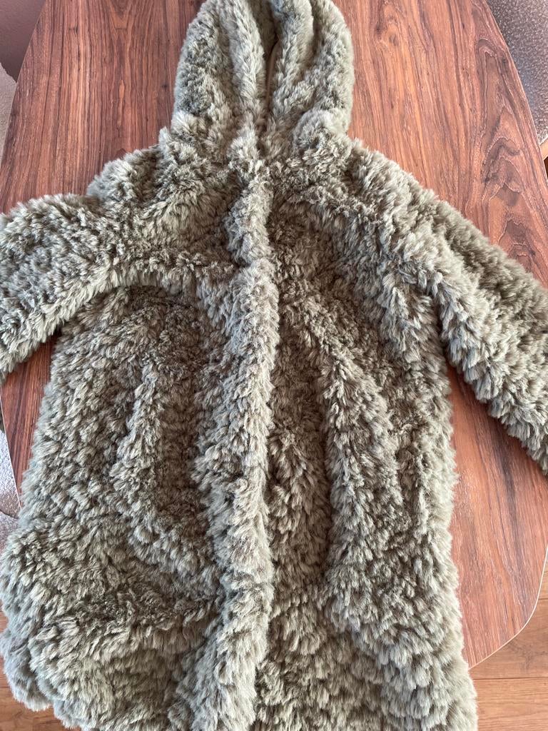C&A Faux Fur Jas met Capuchon - Maat M, Kleding | Dames, Jassen | Winter, Ophalen of Verzenden, Zo goed als nieuw, Maat 38/40 (M)