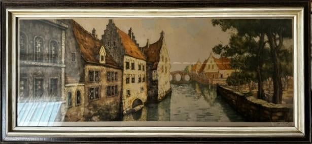 Charles Swyncop ingelijst schilderij, Antiek en Kunst, Kunst | Schilderijen | Klassiek, Ophalen of Verzenden