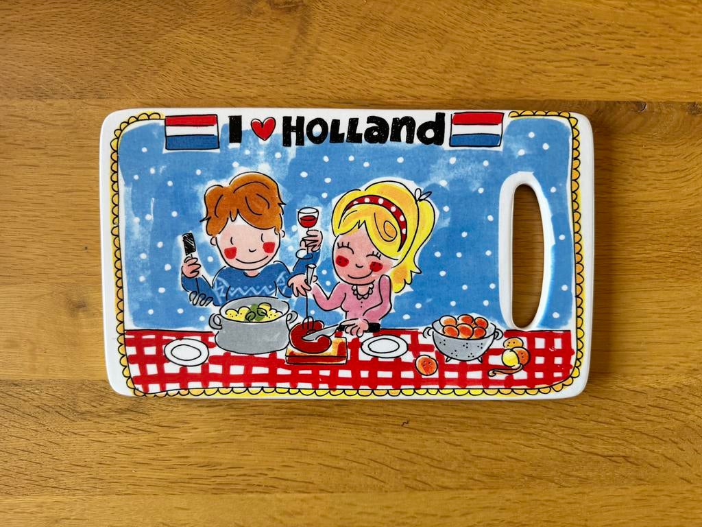 Blond Amsterdam serveer plankje steen I love Holland, Huis en Inrichting, Ophalen, Aardewerk, Blond Amsterdam, Bord(en)