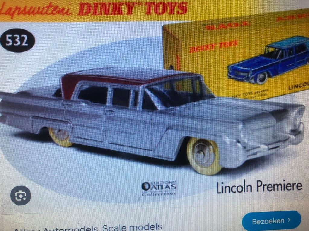 1:43 Lincoln Premiere Dinky Toys Atlas Nieuw, Hobby en Vrije tijd, Modelauto's | 1:43, Ophalen of Verzenden, Nieuw, Auto, Dinky Toys