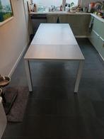 Eettafel Leolux 94x175 (of 230) aluminium kleur, Huis en Inrichting, Tafels | Eettafels, Ophalen, Overige materialen, Gebruikt