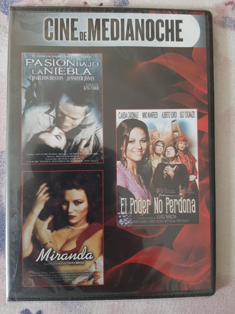 DVD met 3 films: Pasión bajo la niebla,El poder no perdona,, Vanaf 16 jaar, Ophalen of Verzenden, Nieuw in verpakking