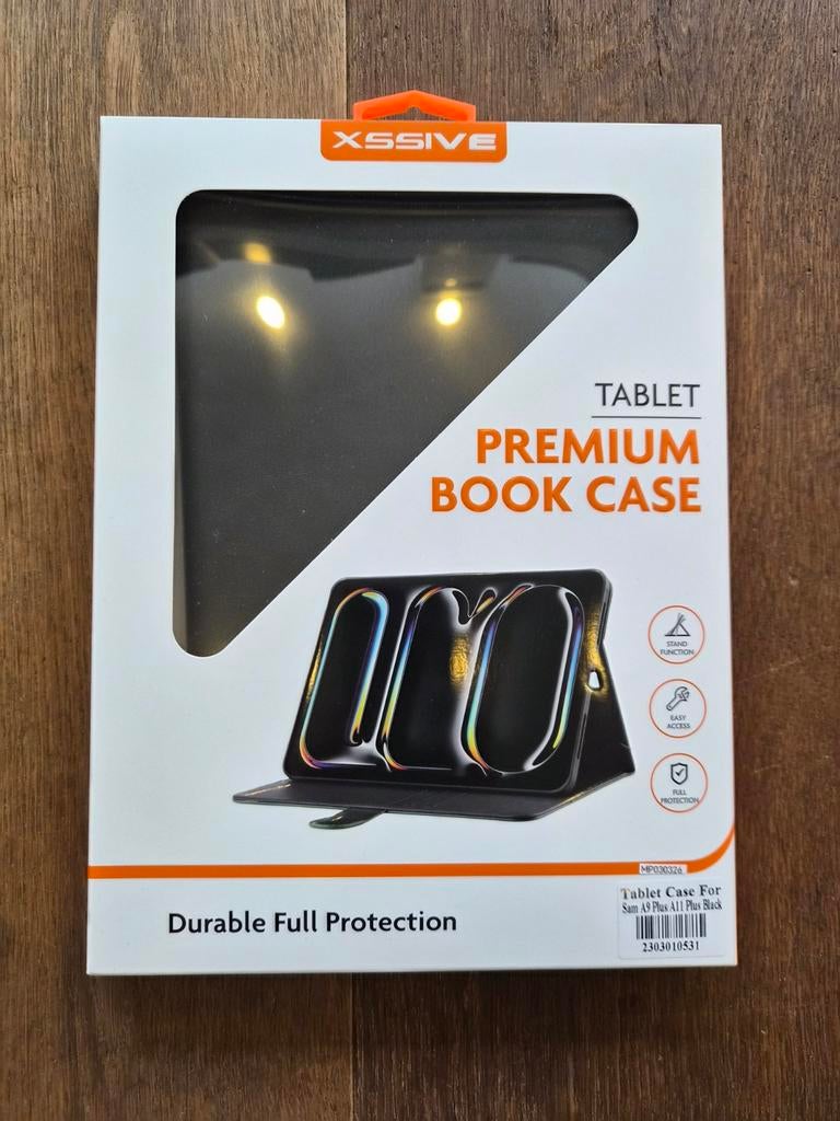 Samsung Galaxy Tab A9+ A11 Plus Book Case Hoes 10 inch Zwart, Computers en Software, Tablet-hoezen, 10 inch, Samsung Galaxy Tab A9 A11 Plus