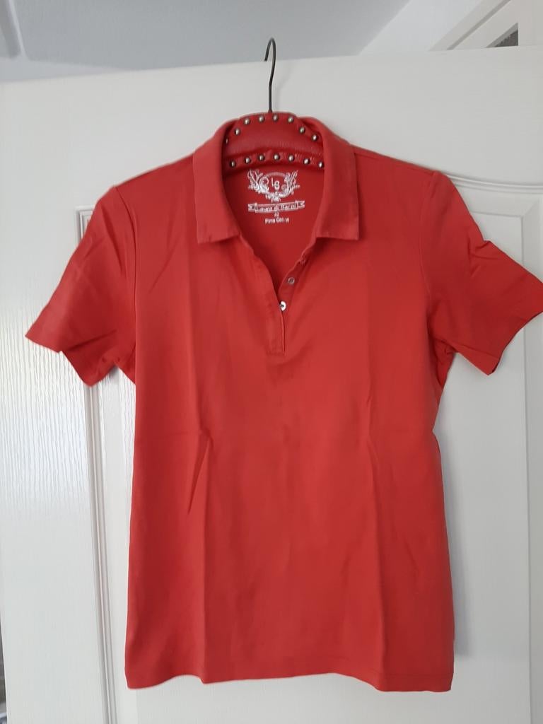 Rood Poloshirt met Korte Mouwen, Kleding | Dames, Maat 38/40 (M), Ophalen of Verzenden, Zo goed als nieuw, Korte mouw