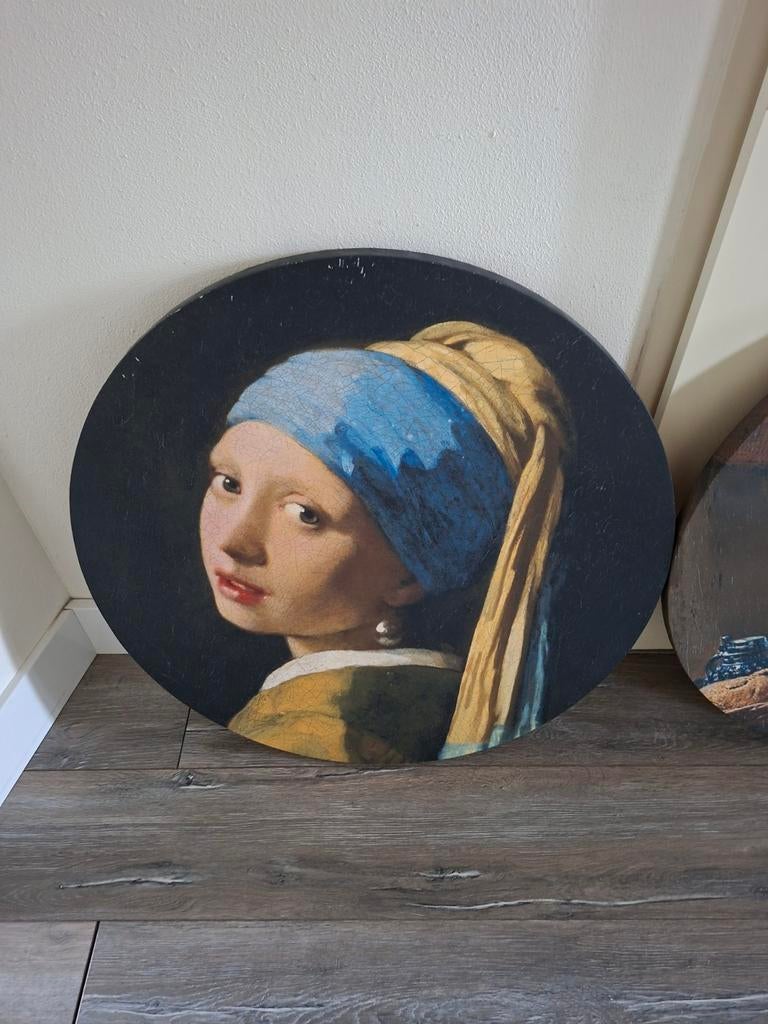 2 Canvas Schilderijen van Vermeer, Huis en Inrichting, Woonaccessoires | Schilderijen, Tekeningen en Foto's, Ophalen of Verzenden