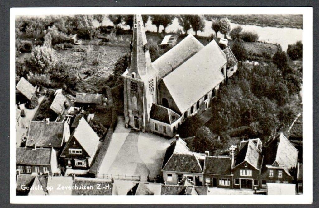 Oude Ansicht - Zevenhuizen - Gezicht op. - ZH., Ophalen of Verzenden, 1940 tot 1960, Ongelopen, Zuid-Holland