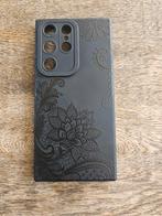 Telefoonhoesje Samsung Galaxy S23 Ultra - Zwart met patroon, Ophalen of Verzenden, Nieuw, Overige modellen, Hoesje of Tasje