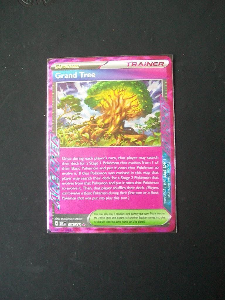 1230: Nieuwe Pokemon Kaart holofoil  GRAND TREE (136/142), Verzenden, Nieuw, Losse kaart, Foil
