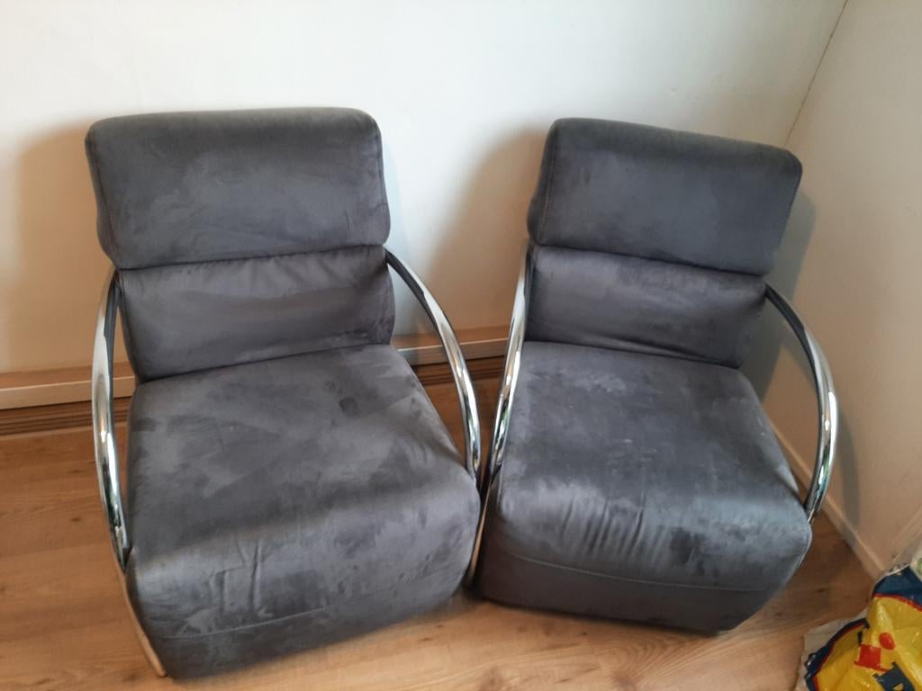 Gratis 2x fauteuils, Huis en Inrichting, Ophalen, Gebruikt, Eenpersoons, 75 tot 100 cm