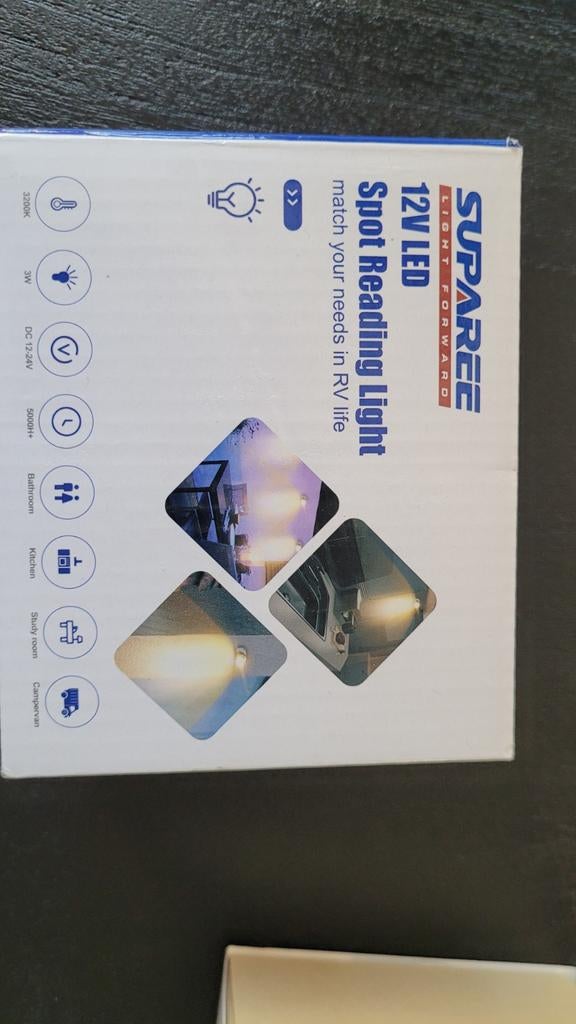 SUPAREE 12V LED Spot Leeslamp voor Camper/RV, Caravans en Kamperen, Ophalen, Nieuw